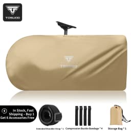 TOSUOD Large Opening All-Inclusive Bicycle Travel Bag For Mountain And Road Bikes Free Storage Bag Included Bike Cover