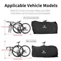 TOSUOD Large Opening All-Inclusive Bicycle Travel Bag For Mountain And Road Bikes Free Storage Bag Included Bike Cover
