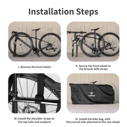 TOSUOD Large Opening All-Inclusive Bicycle Travel Bag For Mountain And Road Bikes Free Storage Bag Included Bike Cover