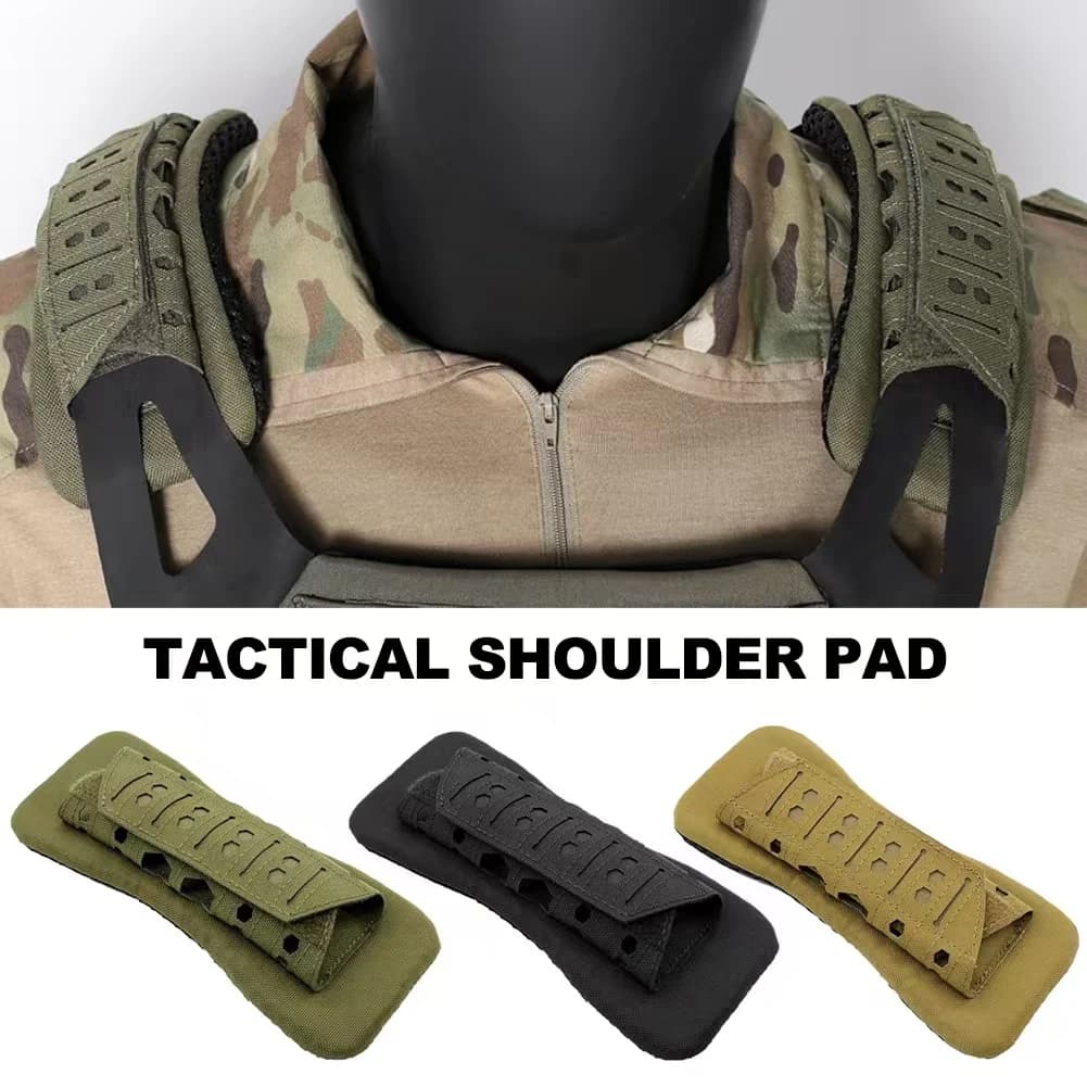 2PCS Tactical Shoulder Pad Breathable Tactical Sling Cushioning Non-slip Shoulder Outdoor Camping Hiking Backpacking Accessories
