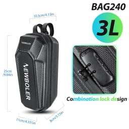 NEWBOLER 3L/5L Electric Scooter Bag Accessories Electric Vehicle Bag With Password Lock Waterproof Scooter Front Bag Bike Bag 