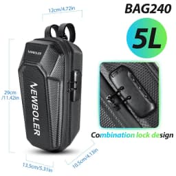 NEWBOLER 3L/5L Electric Scooter Bag Accessories Electric Vehicle Bag With Password Lock Waterproof Scooter Front Bag Bike Bag 