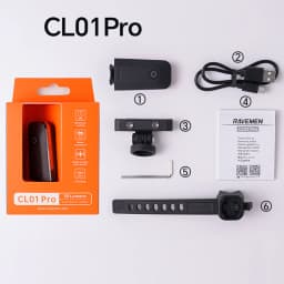 RAVEMEN CL01 Pro Bike Rear Light Bicycle LED Taillight USB-C Rechargeable Auto On-off Brake Sensor Side Visibility Update Mount