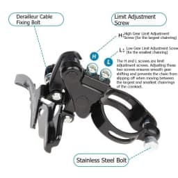 Shimano Tourney TZ FD TZ500 Bike Front Derailleur FD-TZ500 Clamp Band Mount 31.8mm 3x6/7 Speed Top/Down Pull Bike Part