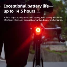 CYCLAMI Smart Bike Radar Tail Light IPX6 Bicycle Taillight Brake Warning Daytime and Night Cycling Safety Rear Lamp La150