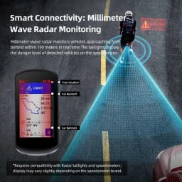 CYCLAMI Smart Bike Radar Tail Light IPX6 Bicycle Taillight Brake Warning Daytime and Night Cycling Safety Rear Lamp La150