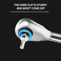 TOSUOD 1/4" Two-Way Ratchet Wrench Set, Mini Ratchet & Quick Connect Rods, Foldable Bicycle Repair Kit, S2 Bits & Tire Levers
