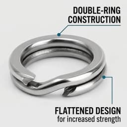 Heavy Duty Terminal Tackle Fishing Connection Ring Accessories Stainless Steel Fishing Split Rings Lure Connection Ring Set