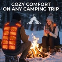 Winter Intelligent Heated Vest Fast Heating 25 Heating Zones 3 Temperature Settings 4-Zone Control USB Port for Men's Outdoor We