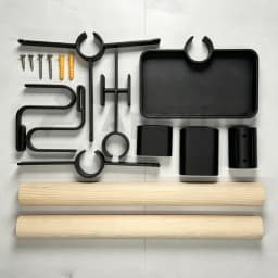 A1 Wall Mount Cycling Storage Rack Helmet Holder Sunglasses Shoes Wooden Bracket Cartridge Bike Garage Bicycle Gear Organizer