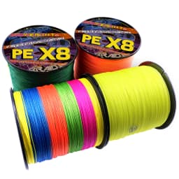 JOF 8 Strand 1000M 500M 300M PE Braided Fishing Wire Super Strong PE Braided Fishing Line Multifilament Braid Thread X8 18-78LBS