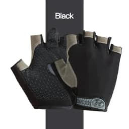 1Pair Gym Gloves Fingerless Gloves Anti-Slip Shock-Absorbing Gloves Sports Gloves for Training Lifting Weight Cycling