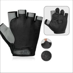 1Pair Gym Gloves Fingerless Gloves Anti-Slip Shock-Absorbing Gloves Sports Gloves for Training Lifting Weight Cycling