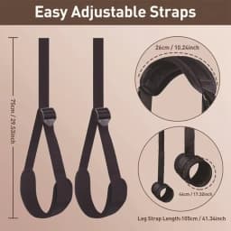 Yoga Leg Stretch Strap Adjustable Multi Loops Hamstring Band for Pilates Physical Therapy Flexibility Training