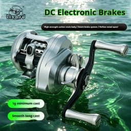 Lizard Fishing BOKI DC Round Baitcaster Electronic Brake Micro Casting Reel Anti-Rust Stream Baitcasting Fishing Reel