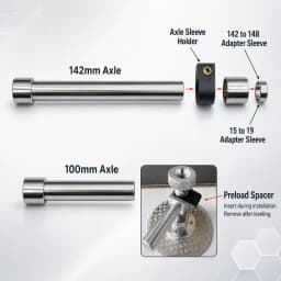 Bike Disc Brake Mount Facing Tool Kit 100/142mm Axle Bicycle Frame Brake Tab Alignment Tool for MTB Road Bike Fit Carbon Frames