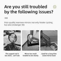 ESLNF Rearview Mirrors For Motorcycles, Electric Vehicles And Bicycles Strong And Easy To Install Bicycle Accessories