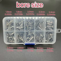 50pcs of Sea Rod Guide Rings, Rocker Rod Top Rings, Stainless Steel Lure Top Rings, Long-Range Fishing Rod Modification Accessor