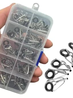 50pcs of Sea Rod Guide Rings, Rocker Rod Top Rings, Stainless Steel Lure Top Rings, Long-Range Fishing Rod Modification Accessor