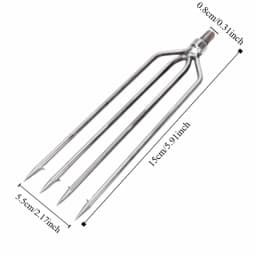 2 PCS Stainless Steel Harpoon Gig Barbed 4 Prongs Fishing Harpoon 8mm Screw High Hardness Fishing Spear Outdoor Fishing