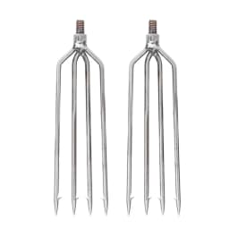 2 PCS Stainless Steel Harpoon Gig Barbed 4 Prongs Fishing Harpoon 8mm Screw High Hardness Fishing Spear Outdoor Fishing
