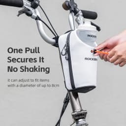 ROCKBROS Bicycle Front Bag 1.5L Water Bottle Bag Folding Bike Handlebar Bag MTB Road Riding Adjustable Large-caliber Cycling Bag