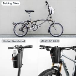 ROCKBROS Bicycle Front Bag 1.5L Water Bottle Bag Folding Bike Handlebar Bag MTB Road Riding Adjustable Large-caliber Cycling Bag