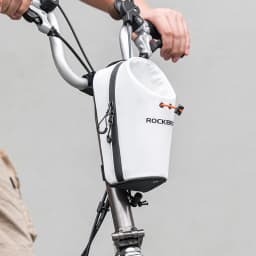 ROCKBROS Bicycle Front Bag 1.5L Water Bottle Bag Folding Bike Handlebar Bag MTB Road Riding Adjustable Large-caliber Cycling Bag