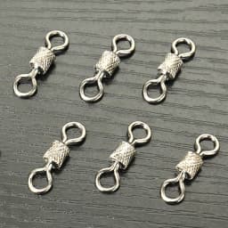 50pcs/pack Ball Bearing Swivels Snap Interlock Snap Solid Rings Rolling Carp Fishing Connector Ocean Boat Fish Hooks