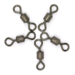 50pcs/pack Ball Bearing Swivels Snap Interlock Snap Solid Rings Rolling Carp Fishing Connector Ocean Boat Fish Hooks