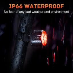 PHMAX Bicycle Smart Taillight Brake Sensing IP66 Waterproof Safety Warning Lamp 6 Modes For MTB Road Rear Light Bike Accessory
