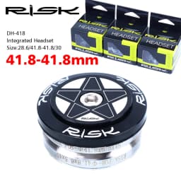 RISK MTB Road Bicycle Headset 44mm 34/41/41.8/49.7/50.6/55/56mm for Bike 28.6mm 1 1/8 Straight 1.25-1.5" 1 1/4-1/2 Tapered Fork
