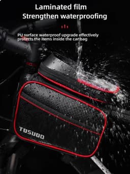 TOSUOD Mountain Bike Bag Front Handlerbar Bag Rainproof 6.2inch Mobile Phone Case Bicycle Top Tube Bag Cycling Accessories