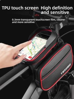 TOSUOD Mountain Bike Bag Front Handlerbar Bag Rainproof 6.2inch Mobile Phone Case Bicycle Top Tube Bag Cycling Accessories