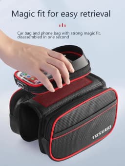 TOSUOD Mountain Bike Bag Front Handlerbar Bag Rainproof 6.2inch Mobile Phone Case Bicycle Top Tube Bag Cycling Accessories