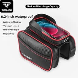 TOSUOD Mountain Bike Bag Front Handlerbar Bag Rainproof 6.2inch Mobile Phone Case Bicycle Top Tube Bag Cycling Accessories