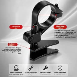 Mountain bike chain guide, soft tail speed reducer, universal vertical pipe clamp chain guide, bicycle accessory equipment