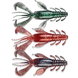 TAIYU-Soft Plastic Fishing Lure, Topwater Floating Shrimp, Lobster, Saltwater, Active Crayfish for Weedless Rigs, 4Pc Set
