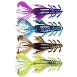 TAIYU-Soft Plastic Fishing Lure, Topwater Floating Shrimp, Lobster, Saltwater, Active Crayfish for Weedless Rigs, 4Pc Set