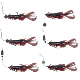 TAIYU-Soft Plastic Fishing Lure, Topwater Floating Shrimp, Lobster, Saltwater, Active Crayfish for Weedless Rigs, 4Pc Set