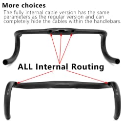 KOCEVLO Carbon Gravel Handlebar Light Bent Racing Bicycle Internal Cables Road Handlebar 340/360/380/400/420mm