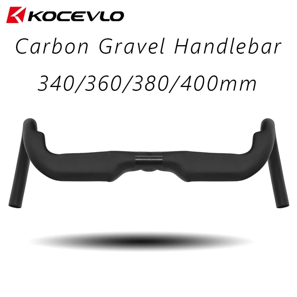 KOCEVLO Carbon Gravel Handlebar Light Bent Racing Bicycle Internal Cables Road Handlebar 340/360/380/400/420mm