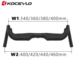 KOCEVLO Carbon Gravel Handlebar Light Bent Racing Bicycle Internal Cables Road Handlebar 340/360/380/400/420mm