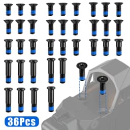 36Pcs Red Dot Screws Kit Stainless Steel M4 #6-32 Red Dot Sight Screws with T10 Head Blue Thread Locker for Reflex Sight Mount