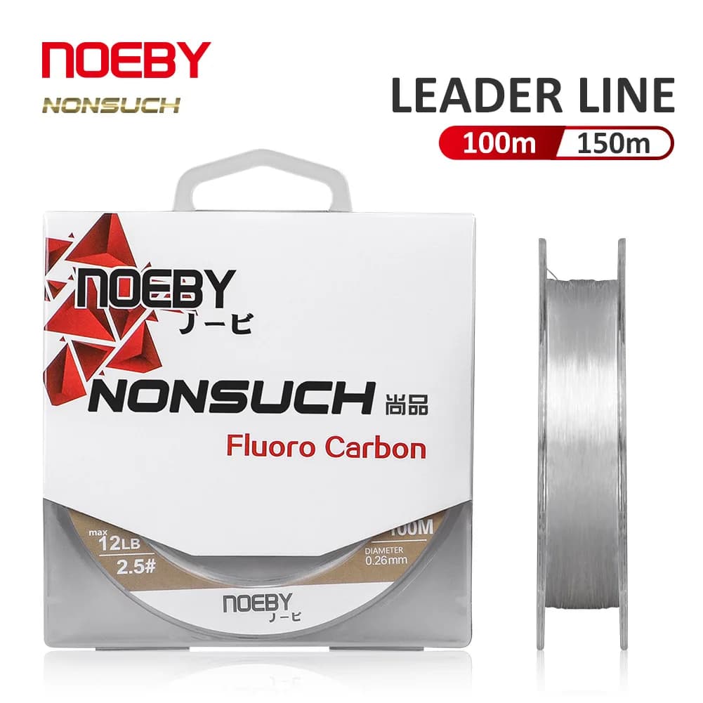 NOEBY Fluorocarbon Leader Line 4-32lb 100m 150m Invisible Abrasion Resistant Fishing Leader