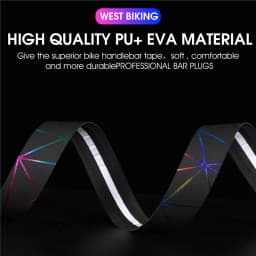 WEST BIKING Bicycle Handlebar Tape Soft EVA PU Bike Bar Tape Professional Cycling Damping Anti-Vibration Wrap With 2 Bar Plugs