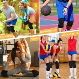1Pair /PCS Anti-Slip Knee Pads with Thick EVA Foam for Volleyball Football Dance Collision Avoidance Labubo Knee Sleeve