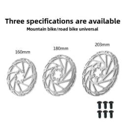 TEKTRO Disc Brake Rotor 6-Bolt TR160/TR180/TR203 160/180/203mm Stainless Steel Lightweight Dissipation Polygonal Design Screws