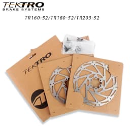 TEKTRO Disc Brake Rotor 6-Bolt TR160/TR180/TR203 160/180/203mm Stainless Steel Lightweight Dissipation Polygonal Design Screws