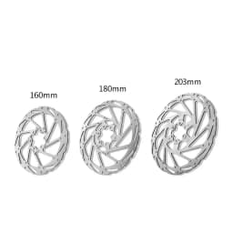 TEKTRO Disc Brake Rotor 6-Bolt TR160/TR180/TR203 160/180/203mm Stainless Steel Lightweight Dissipation Polygonal Design Screws